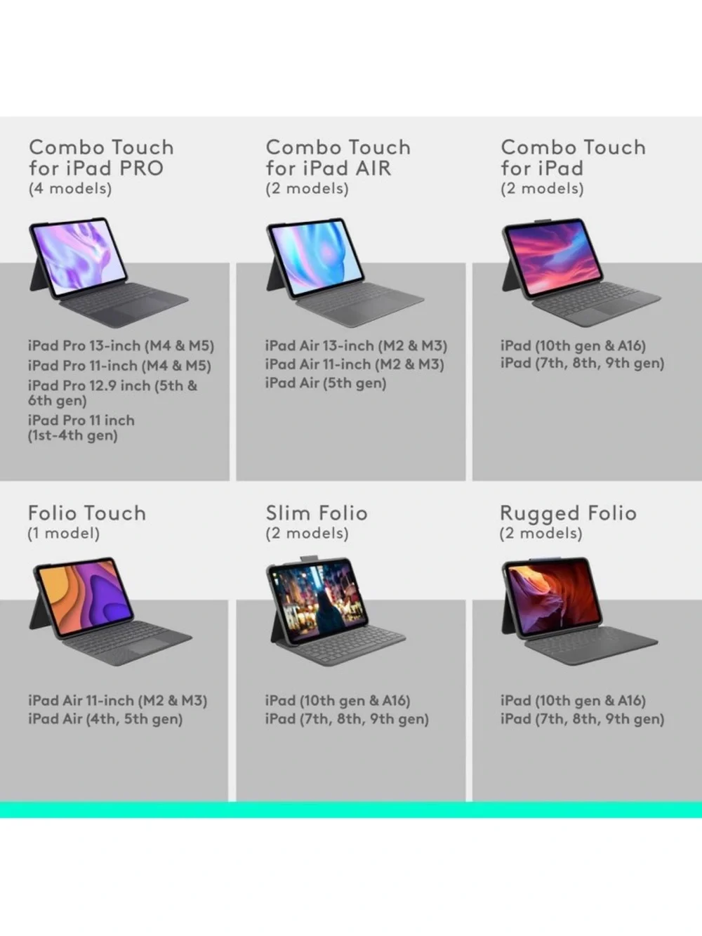 Logitech Combo Touch for iPad Air 13 inch (M2, M3 & M4) (2024, 2025 & 2026)